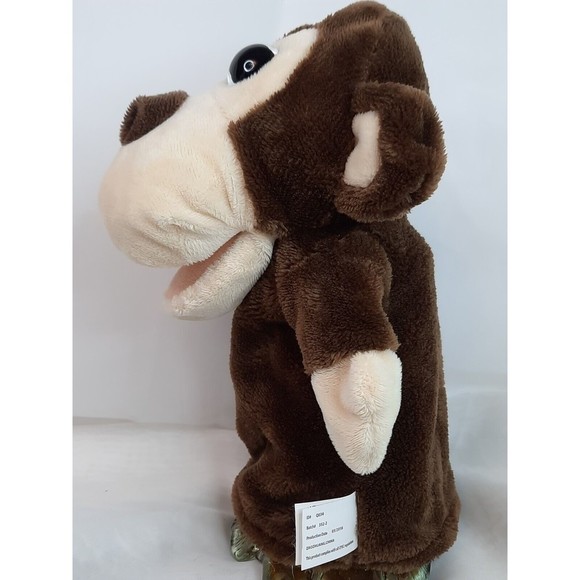 KellyToy Monkey Puppet Large Sparkle Eyes Plush 11" Stuffed Animal - Picture 4 of 9